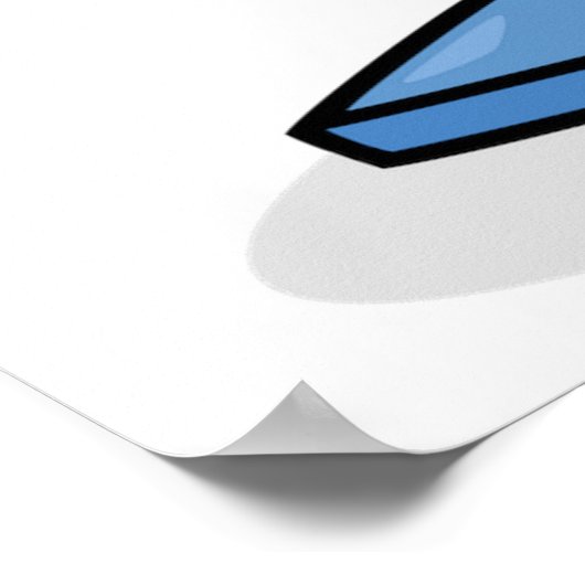 Retro Futuristic Robot Character Waving ポスター (角)