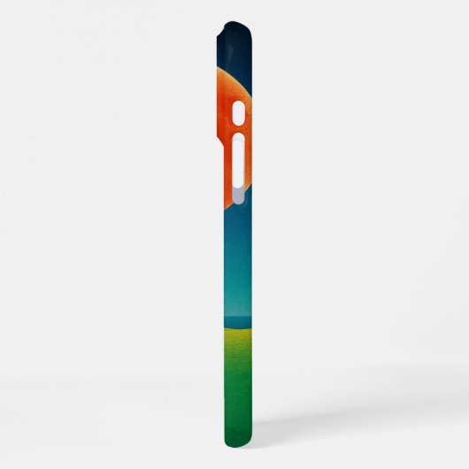 retro futuristic surreal planet iPhoneケース (左側面)