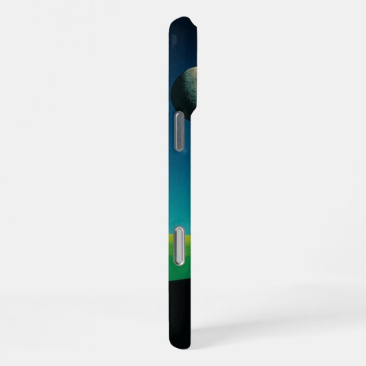 retro futuristic surreal planet iPhoneケース (右側面)