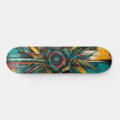 Retro-Futuristic Tech Street Art Skateboard 14 スケートボード (横)