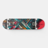 Retro-Futuristic Tech Street Art Skateboard 15 スケートボード (横)