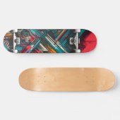 Retro-Futuristic Tech Street Art Skateboard 15 スケートボード (横)