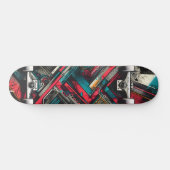 Retro-Futuristic Tech Street Art Skateboard 16 スケートボード (横)