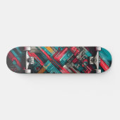 Retro-Futuristic Tech Street Art Skateboard 17 スケートボード (横)