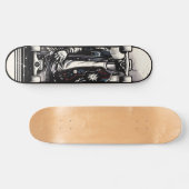 Retro-Futuristic Tech Street Art Skateboard 18 スケートボード (横)