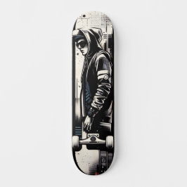 Retro-Futuristic Tech Street Art Skateboard 19 スケートボード