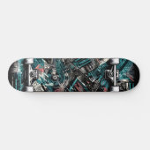Retro-Futuristic Tech Street Art Skateboard 24 スケートボード (横)