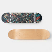 Retro-Futuristic Tech Street Art Skateboard 32 スケートボード (横)