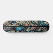 Retro-Futuristic Tech Street Art Skateboard 33 スケートボード (横)