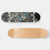 Retro-Futuristic Tech Street Art Skateboard 35 スケートボード (横)