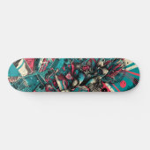Retro-Futuristic Tech Street Art Skateboard 7 スケートボード (横)