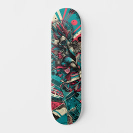 Retro-Futuristic Tech Street Art Skateboard 7 スケートボード