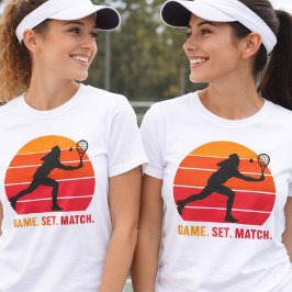 Retro Game Set Match Tennis Shirt Tシャツ