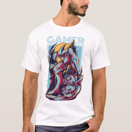 Retro Gamer Alien Monster Vintage Arcade Graphic  Tシャツ