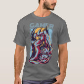 Retro Gamer Alien Monster Vintage Arcade Graphic Tシャツ (正面)