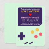 Retro Gamer Birthday Invitation 招待状 (正面/裏面)
