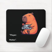 Retro Gamer Capybara Mousepad – Old School Vibes マウスパッド (マウス)