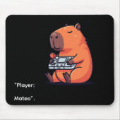 Retro Gamer Capybara Mousepad – Old School Vibes マウスパッド (正面)