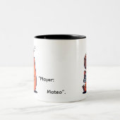 Retro Gamer Capybara Mug – Old School Vibes ツートーンマグカップ (中央)