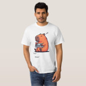 Retro Gamer Capybara T-Shirt – Old School Vibes Tシャツ (正面フル)