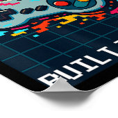 Retro Gamer Design For Men Started With Blocks Bui ポスター (角)