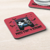 Rétro Gamer Halloween - Squelette Borne d'arcade コースター (左側)