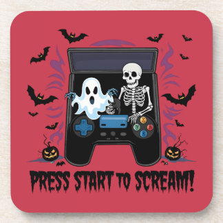 Rétro Gamer Halloween - Squelette Borne d'arcade コースター