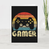 Retro Gamer Video Game Player Boys Teens Men  カード (正面)