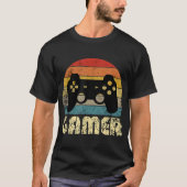 Retro Gamer Vintage Game Controller Design Tシャツ (正面)