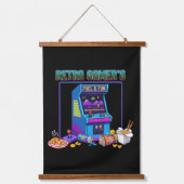  Retro Gamer's Fuel & Fun | 8-Bit Pixel Art Arcade 吊り下げ型タペストリー (正面)
