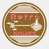Retro Games ラウンドシール (正面)