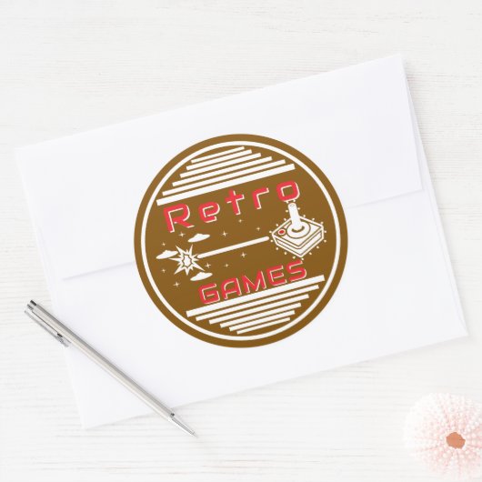 Retro Games ラウンドシール (封筒)