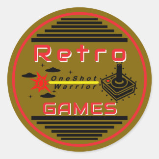 Retro Games Gold ラウンドシール