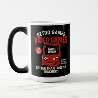 Retro games video games teaching english since モーフィングマグカップ