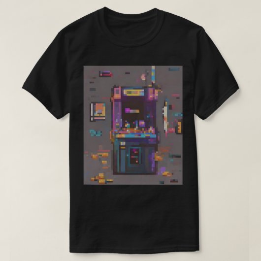 Retro Gaming Arcade Pixel Art Cartridge Console No Tシャツ (デザイン正面)