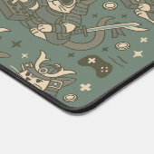 Retro Gaming Cat Warrior  デスクマット (コーナー)