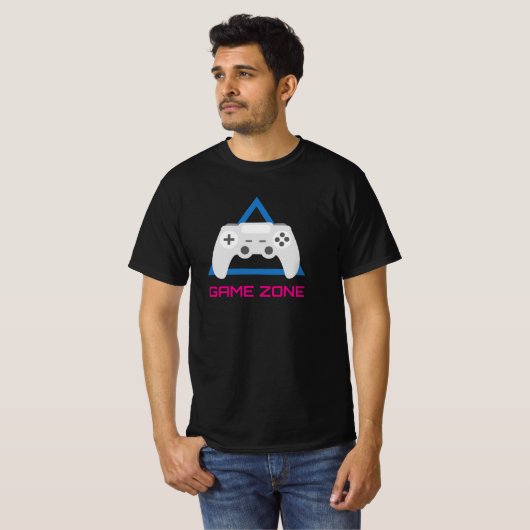 Retro Gaming Controller Neon Tシャツ (正面フル)