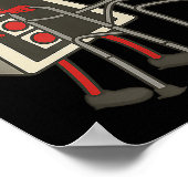 Retro Gaming Controller Old Gamer With Walker Funn ポスター (角)