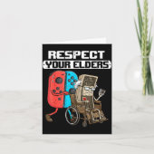 Retro Gaming Funny Gamer Controller 80s Respect Yo カード (正面)