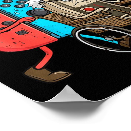 Retro Gaming Funny Gamer Controller 80s Respect Yo ポスター (角)