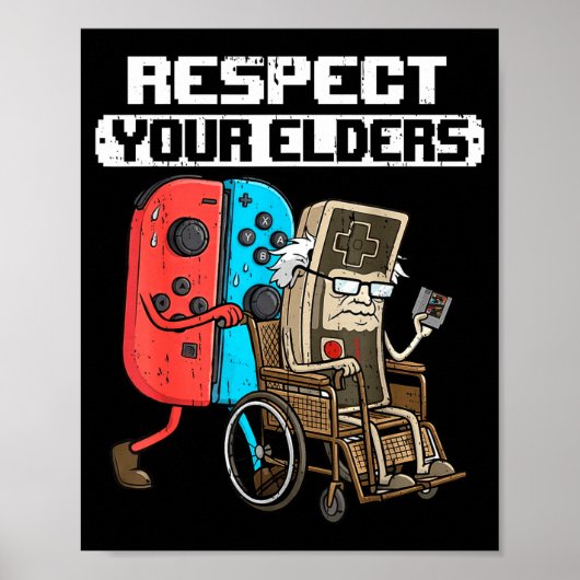 Retro Gaming Funny Gamer Controller 80s Respect Yo ポスター (正面)
