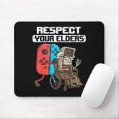 Retro Gaming Funny Gamer Controller 80s Respect Yo マウスパッド (マウス)