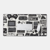 Retro Gaming Gadget Collage Mouse Pad デスクマット (キーボード&マウス)