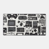 Retro Gaming Gadget Collage Mouse Pad デスクマット (正面)
