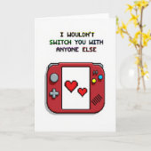 Retro Gaming Romance Card カード (黄色い花)