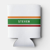 Retro Gas Striped Golf Dad Weekend Scramble Name 缶クーラー (裏面)