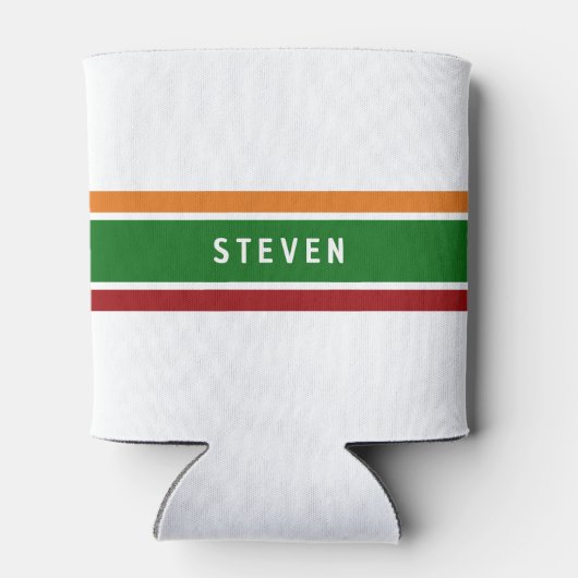 Retro Gas Striped Golf Dad Weekend Scramble Name 缶クーラー (裏面)