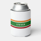 Retro Gas Striped Golf Dad Weekend Scramble Name 缶クーラー (缶裏面)