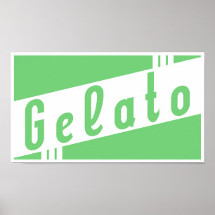 retro gelato ポスター