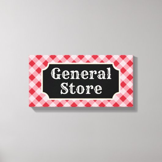 Retro General Store Sign Canvas キャンバスプリント (正面)